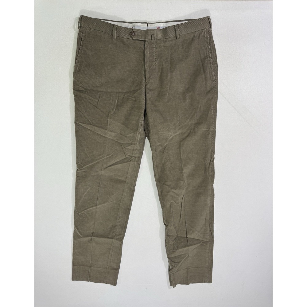 ISAIA Napoli Men's 36x29.5 Brown Corduroy Pants Italy Luxury Modern